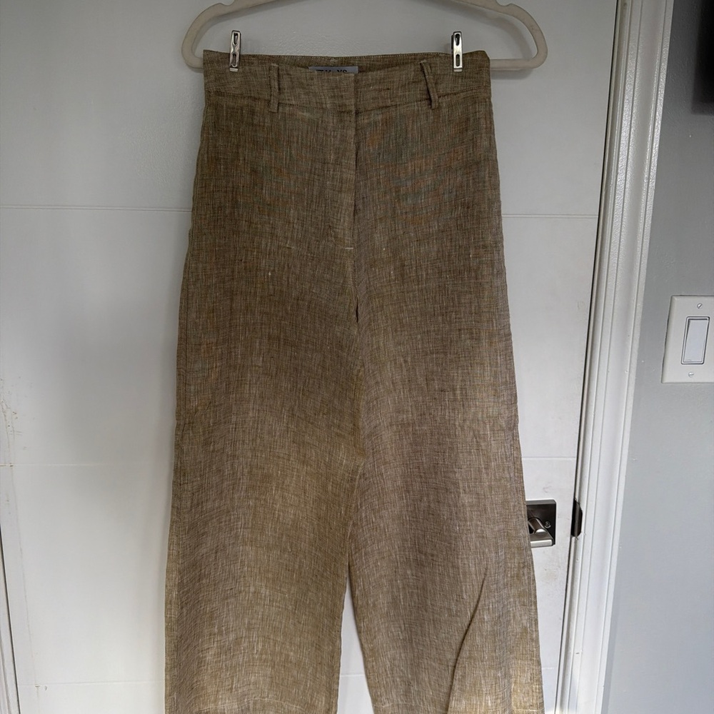 Tan Linen Pants